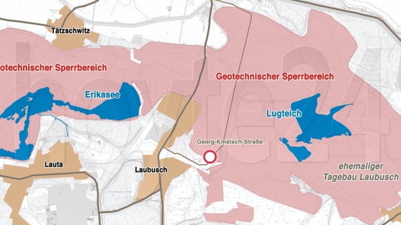 An der Laubuscher Georg-Kmetsch-Straße fehlen die seit drei Jahren vom Bergamt eingeforderten Sperrschilder.