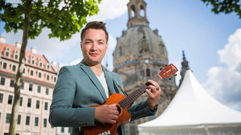 Vorfreude auf die Dresdner Kulturinseln: Auch Tim Gernitz wird mit seiner Band Die Notendealer dabei sein.