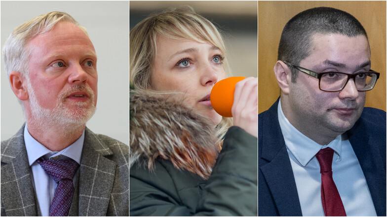 Waren Wahlbeobachter in Russland: Ulrich Singer (l.), Elena Roon und Andreas Jurca von der AfD.