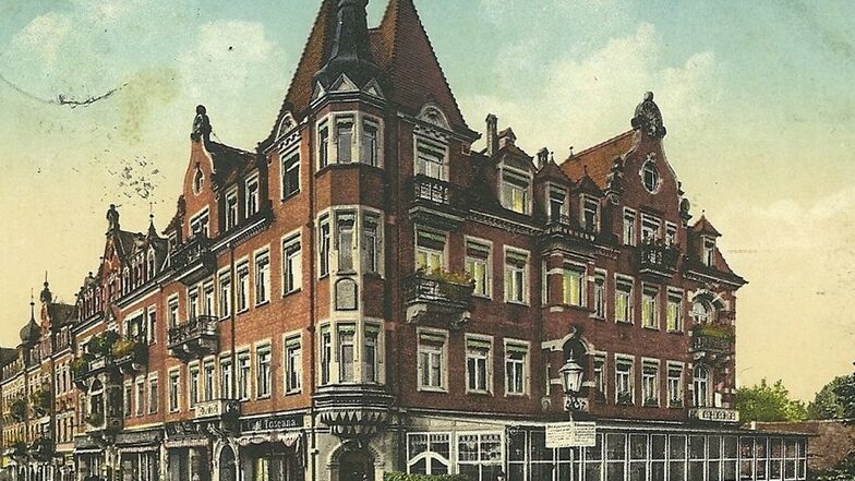 Eine historische Postkarte zeigt das Blasewitzer Kultcafé um 1912.