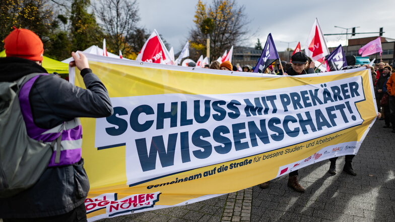 Streiks an Hochschulen in Sachsen: Viele Hörsäle blieben heute leer