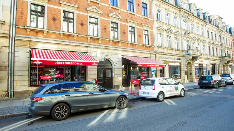 Gartenstraße in Pirna: Bis Mitte Februar weniger Parkplätze als bisher.