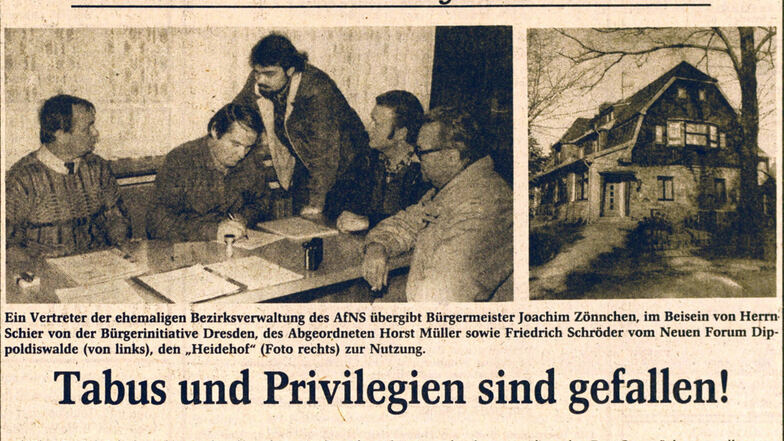 Die Stasiheime haben neue Herren, schreibt die SZ am 7. Februar 1990. Der „Lugstein“ wird dem Feriendienst des FDGB übergeben. 