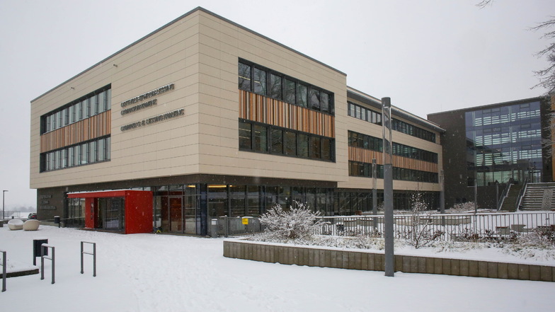 Der Neubau des Gotthold-Ephraim-Lessing-Gymnasiums in Kamenz ist erst seit Beginn des Schuljahrs 2022/23 in Betrieb.