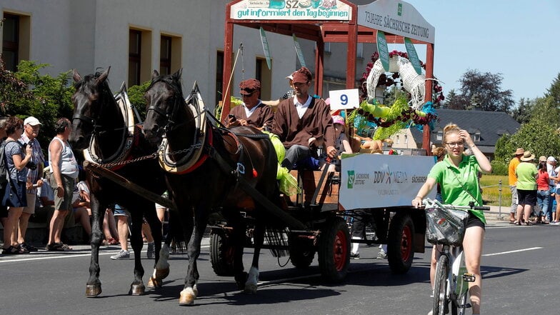 Auch die SZ ist mit einem Wagen wieder beim Bierzug dabei - hier ein Bild aus den Vorjahren.