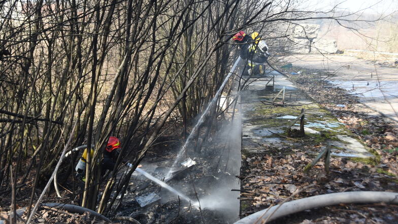 Der Kameraden der Feuerwehr aus dem Kraftwerk Turów kamen zum Einsatz.