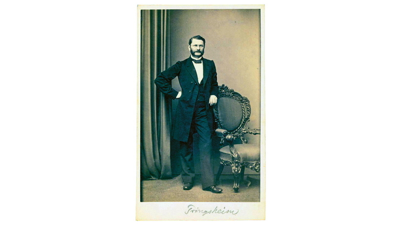 Nathanael Pringsheim um 1860, als er in Berlin zum ordentlichen Mitglied der Preußischen Akademie der Wissenschaften gewählt wurde.