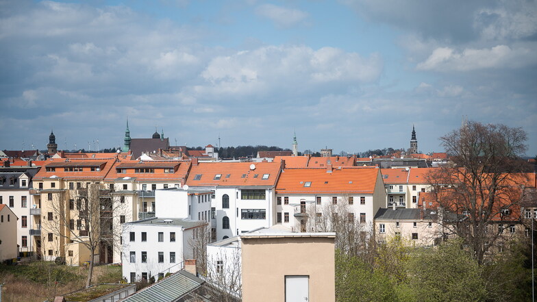 Von den oberen Etagen hat man einen guten Ausblick nach Norden in Richtung Altstadt.