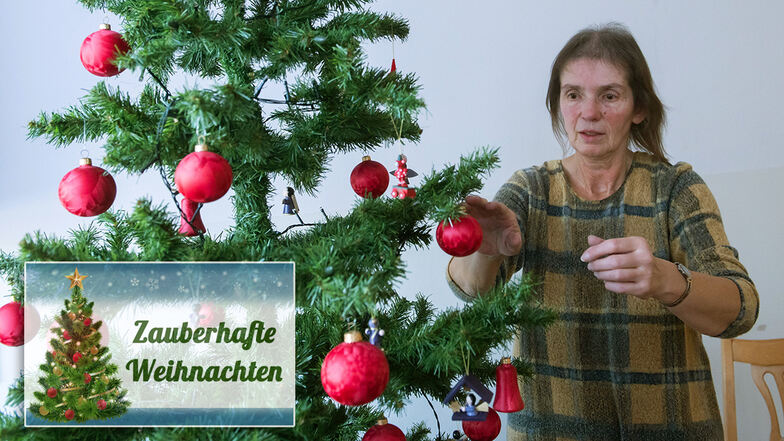 Petra Steiniger dekorierte im Alberttreff die fünf Weihnachtsbäume, die überall im SkZ aufgestellt sind.