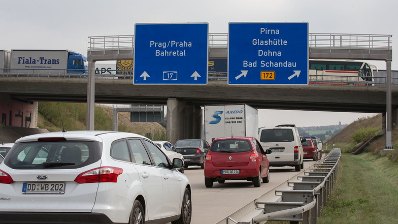A17: Zwischen Dresden-West und Grenze einzelne Sperrungen