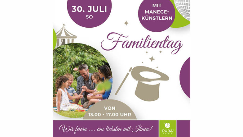 Am 30. Juli wartet auf alle Familien ein entspannter Nachmittag mit Manege-Künstlern und Sommerkino.