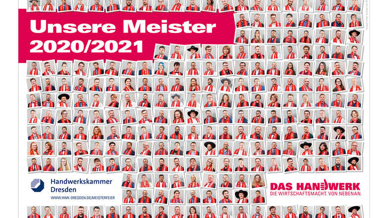 58 Frauen und 380 Männer sind unter den Meisterabsolventen 2020/21 der Handwerkskammer Dresden und damit Aushängeschild der „Wirtschaftsmacht von nebenan“.