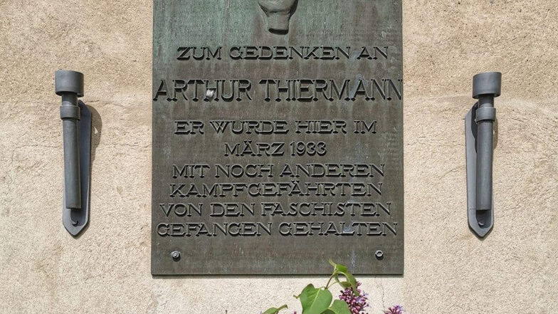 Gedenkplatz für Arthur Thiermann in Pirna.