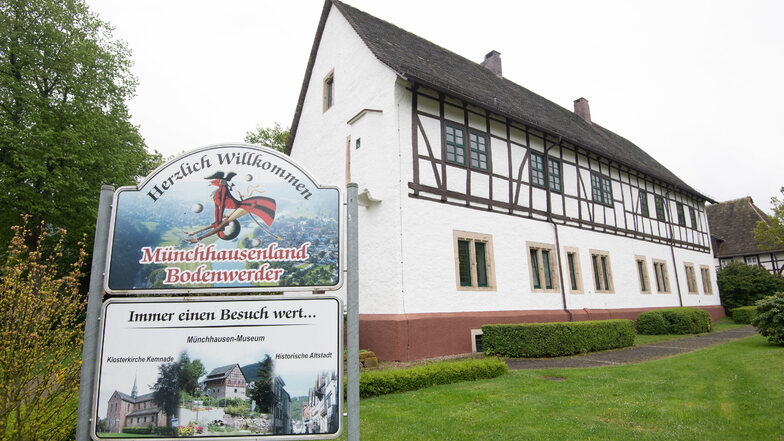 Das Geburtshaus des Barons von Münchhausen in Bodenwerder (Niedersachsen).