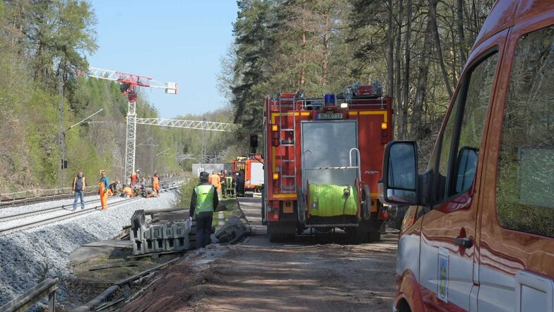 Brand in Waldheim: Zugverkehr gestoppt