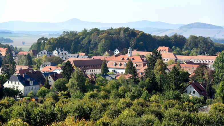 Ein Blick auf die Stadt Herrnhut.