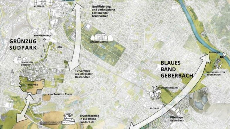 Zwei neue Grünzüge sollen Dresden auch mit dem Umland verbinden. Erste Vorüberlegungen existieren bereits.