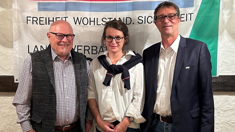 Der Vorstand des neu gegründeten Kreisverbandes Meißen von Bündnis Deutschland: Achim Elicker, Anna Schnöring, Dirk Zschoke (v.l.n.r.).