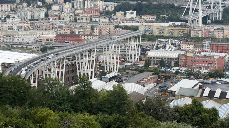 Das Morandi-Viadukt war im August 2018 eingestürzt, 43 Menschen stürzten in die Tiefe und verloren ihr Leben.