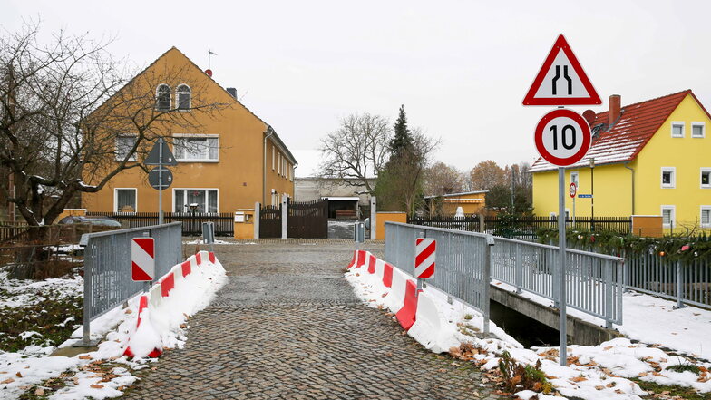Auf der Liste für die Bauprojekte 2024 steht auch die Sanierung der Brücke Dorfaue im Kamenzer Ortsteil Bernbruch.