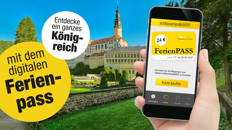Den FerienPASS gibt es in der App des Schlösserland Sachsen zu kaufen.