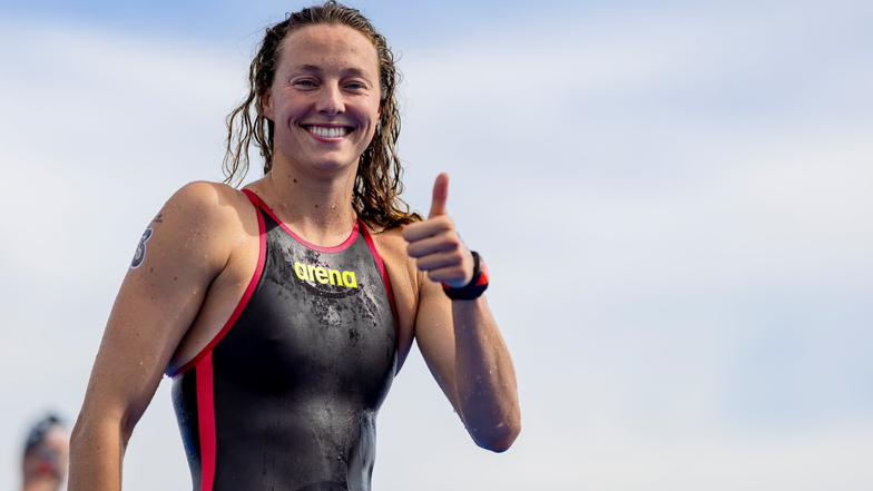 Auch Leonie Beck holte im Freiwasser ihre zweite WM-Goldmedaille.