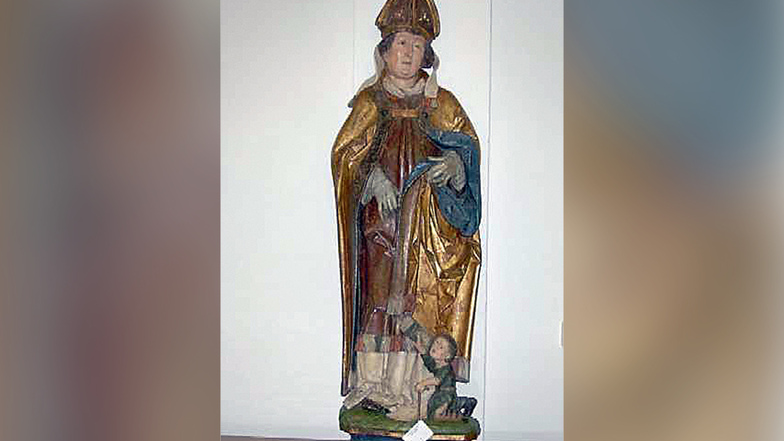 Wiedergefunden: der heilige Martin, Namenspatron der Kirche in Oberlungwitz.