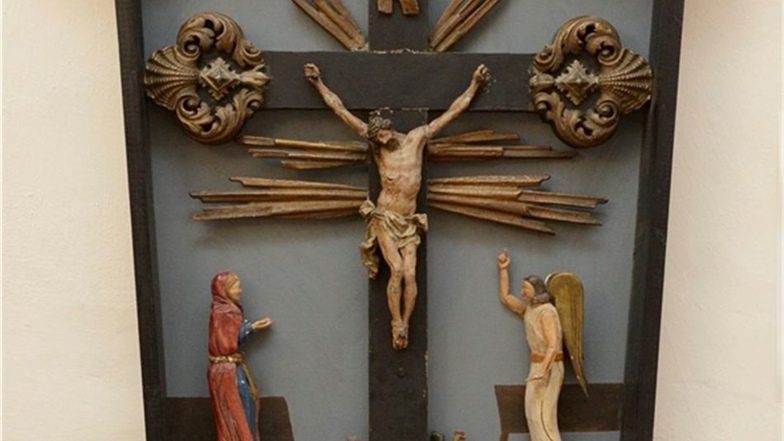 Dieses Kruzifix gab ein Flüchtling aus dem Sudetenland in Geising ab.