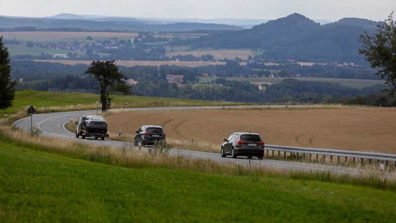 Panoramastraße zwischen Sebnitz und Bad Schandau: Bisher fehlt hier ein Radweg.