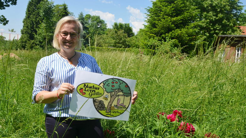 Yvonne Beck ist Lehrerin an der Reichenbacher Grundschule und hat das Konzept für den Naturlerngarten erarbeitet. Unterstützung gab es dabei von der Stadtinformation und dem Landschaftspflegeverband.