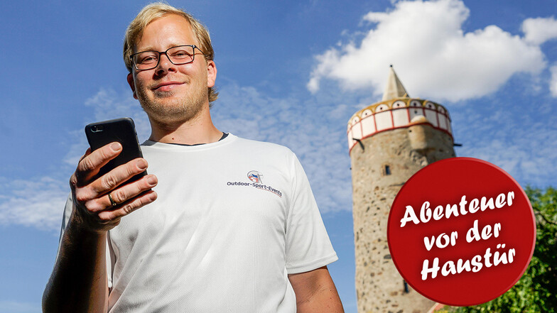Per Handy-App kann man in Bautzen auf Actiontour gehen. Florian Schulze, der sportliche Veranstaltungen organisiert, unterstützt Teilnehmer gern dabei.