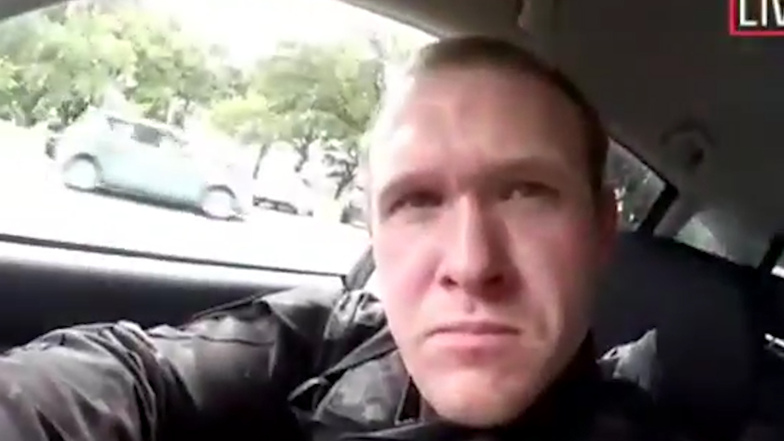 Dieses Bild aus dem Video des mutmasslichen Schützen, das am 15. März 2019, gedreht wurde, zeigt ihn während der Fahrt in einem Auto.