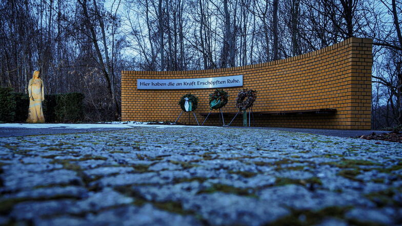 Die Gedenkstätte auf dem Karnickelberg in Bautzen. Hier wird der 4.000 Toten des Speziallagers gedacht.