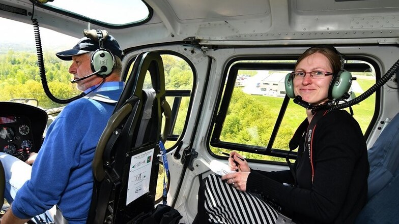 Manchmal gehen Journalisten für ihren Job auch in die Luft: Für DA-Redakteurin Maria Fricke war es der erste Flug überhaupt.