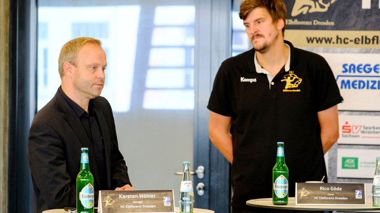 Manager Karsten Wöhler (links) steht in den nächsten zwei Partien als Trainer an der Seitenlinie - in Vertretung des erkrankten Rico Göde (rechts).