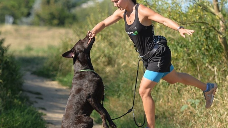 Der Kurs „Fit mit Hund“ wird seit Kurzem in Radebeul angeboten.