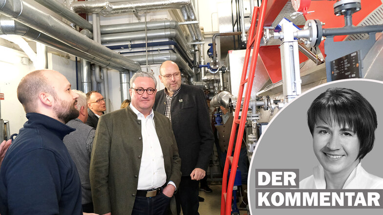 Der neue Dampfkessel in der Meißner Schwerterbrauerei zählt zu den modernsten in Deutschland.