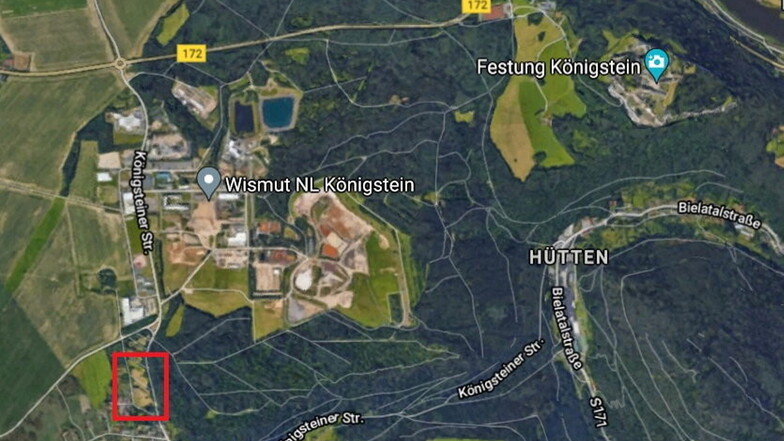 Etwa 2,2 Hektar groß ist das Areal (rot markiert), auf dem Eigenheime entstehen sollen.