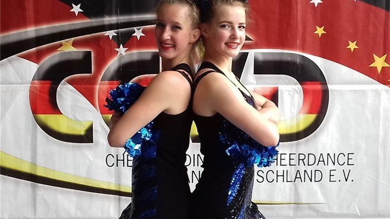 Lea und Lara Dörschel haben es als Duo bei Cheerleadermeisterschaften weit gebracht.