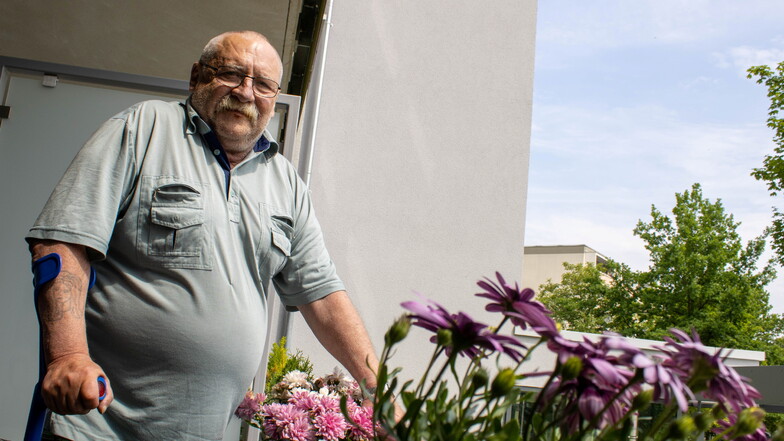 Einer von über hundert Mietern: Helmut Ullrich wohnt seit vorigem Jahr im Sonnenhof II.