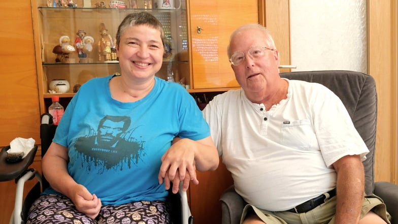 Hausbesuch bei Corina und Gary. Beide zogen aus den USA nach Meißen.