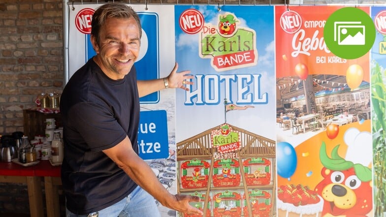 So soll das künftige Hotel in Karls Erlebnis-Dorf in Döbeln aussehen, erklärt Karls-Chef Robert Dahl.