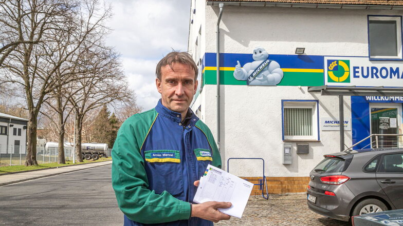 Stadtrat Armin Menzel führt seine eigene Kfz-Werkstatt in Niesky.