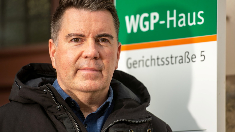 Sören Sander von der WGP-Geschäftsleitung in Pirna äußert sich zum Image des Stadtteils Sonnenstein.