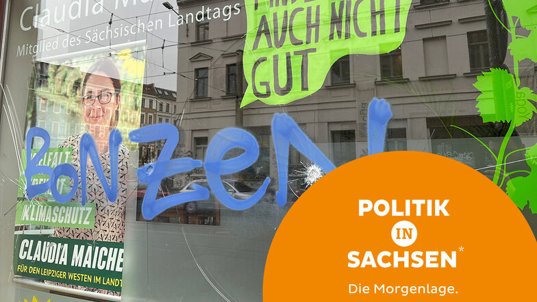 Morgenlage in Sachsen: Angriffe auf Grüne; Schul-Attacke; Straßenausbaubeiträge
