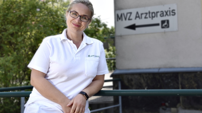 Dr. Katharina Burghardt behandelt ihre Patienten im Medizinischen Versorgungszentrum MVZ gleich neben der Asklepios-Klinik in Radeberg.