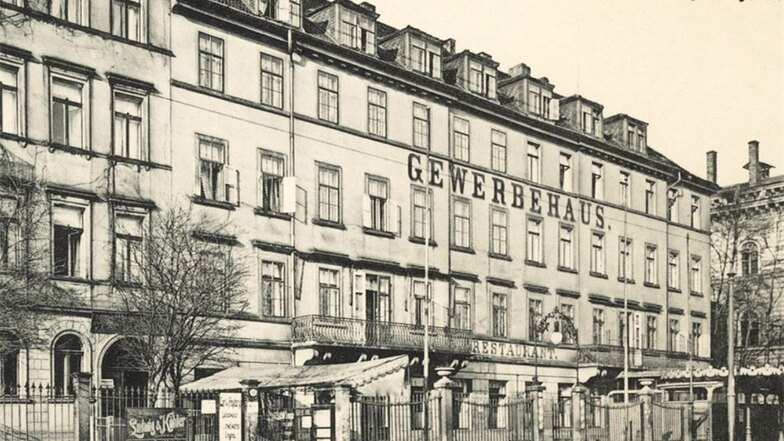 Die erste Spielstätte der späteren Dresdner Philharmonie: Das Gewerbehaus an der Ostra-Allee um 1910. Richard Strauss gab dort sein Dresden-Debüt.Foto: Sammlung Holger Naumann