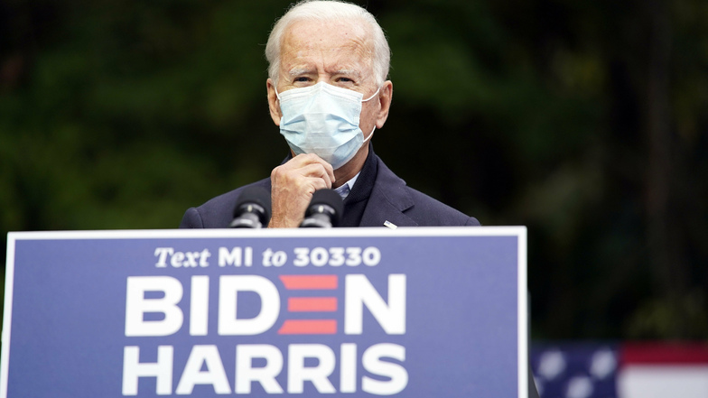 Fast immer mit Maske: Joe Biden