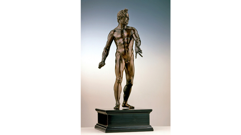 Die knapp 40 cm hohe Bronzefigur "Mars" von Giambologna hat eine weite Reise hinter sich.