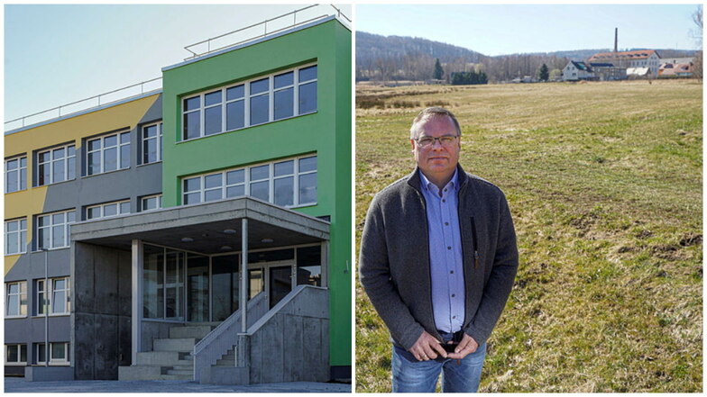 Pluspunkt: Die Oberschule Neukirch wurde bis 2023 grundlegend saniert. Knackpunkt: Der Hochwasserschutz an der Wesenitzaue lässt weiter auf sich warten. Damit ist nicht nur Bürgermeister Jens Zeiler (CDU) unzufrieden.